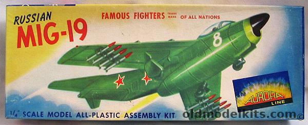 Aurora 1/48 Russian Mig-19 (Yak-25) - Famous Fighters Of All Nations, 66A-79 plastic model kit